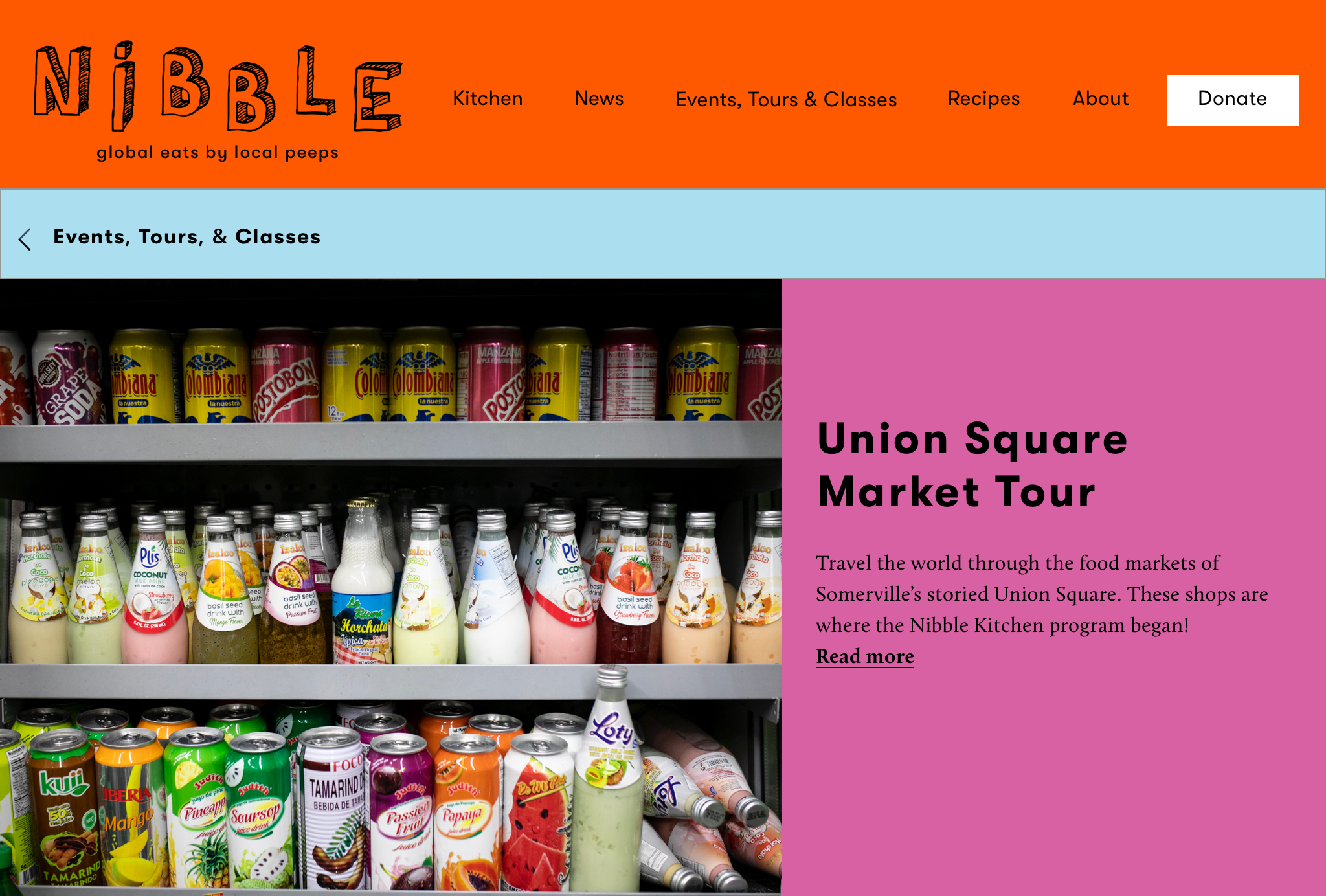 Nibble Online Market Tour Redesign